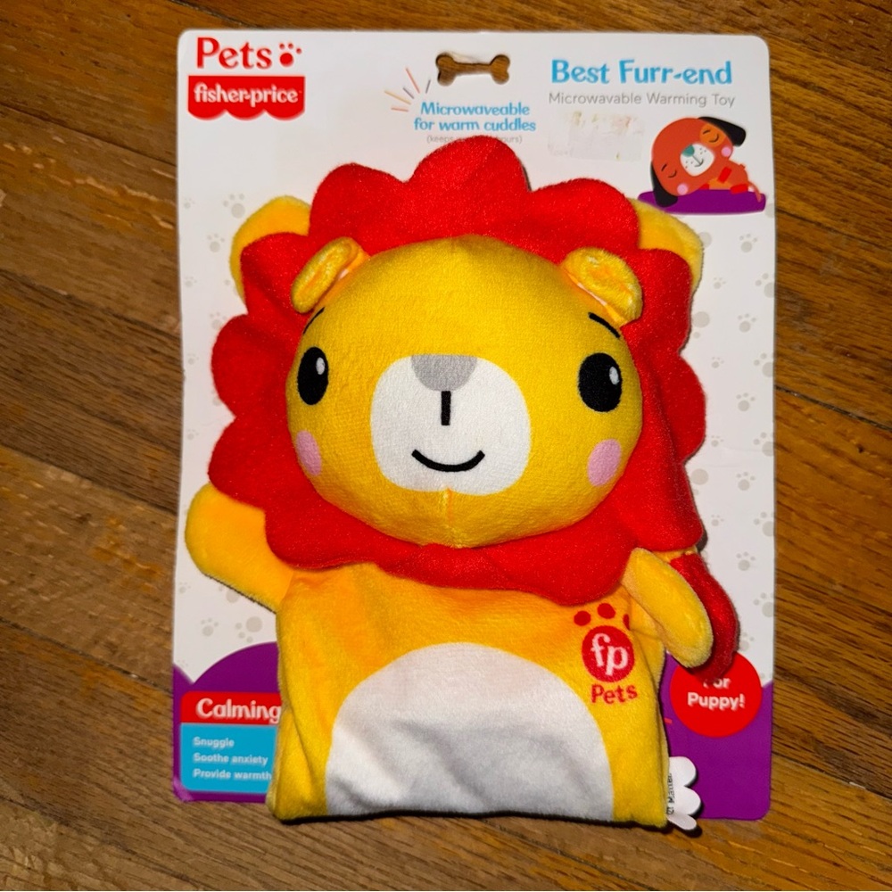 Fisher-Price Pets Lion Plush Microwavable Warming Toy NWT #2